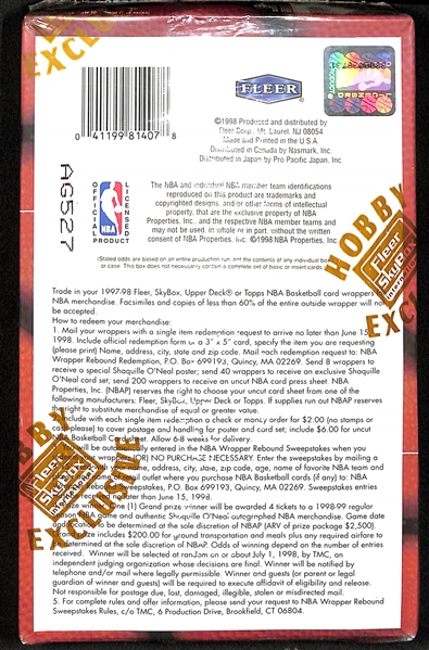 1997-98 Fleer Ultra Series 2 Sealed/Unopened Hobby Basketball Box (24 packs w/ 10 cards per pack)