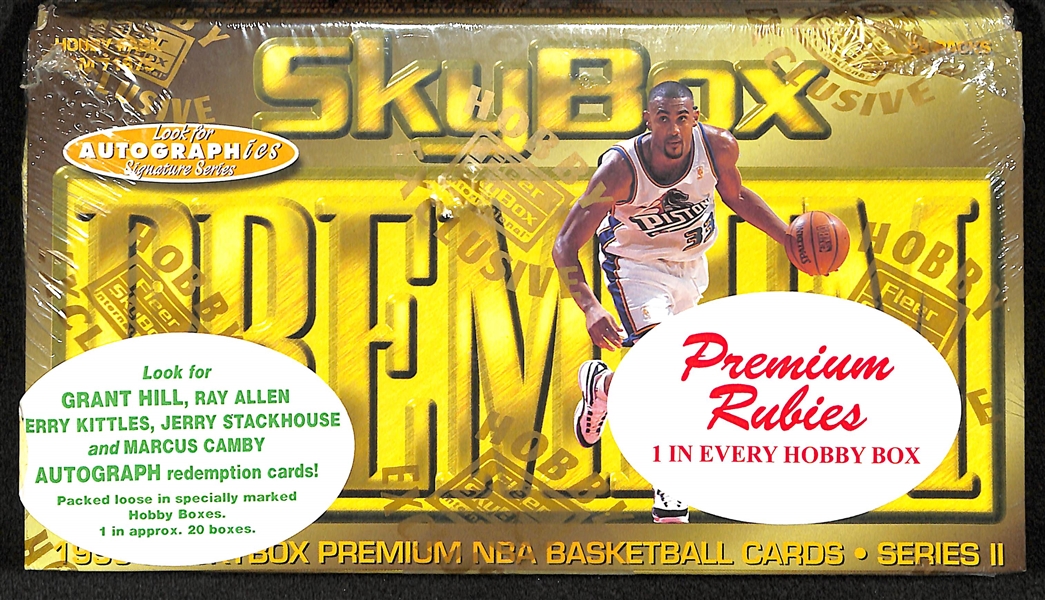 1996-97 Skybox Premium Series 2 Sealed/Unopened Hobby Basketball Box (24 packs)