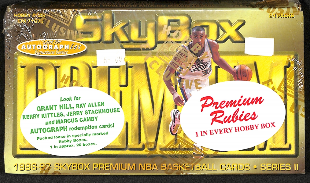 1996-97 Skybox Premium Series 2 Sealed/Unopened Hobby Basketball Box (24 packs)