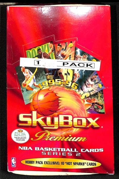 Lot of (4) Unopened Basketball Boxes (one 1994-95 Upper Deck SP, one 1995-96 Skybox Premium, and two 1991-92 Upper Deck Locker Series Boxes)