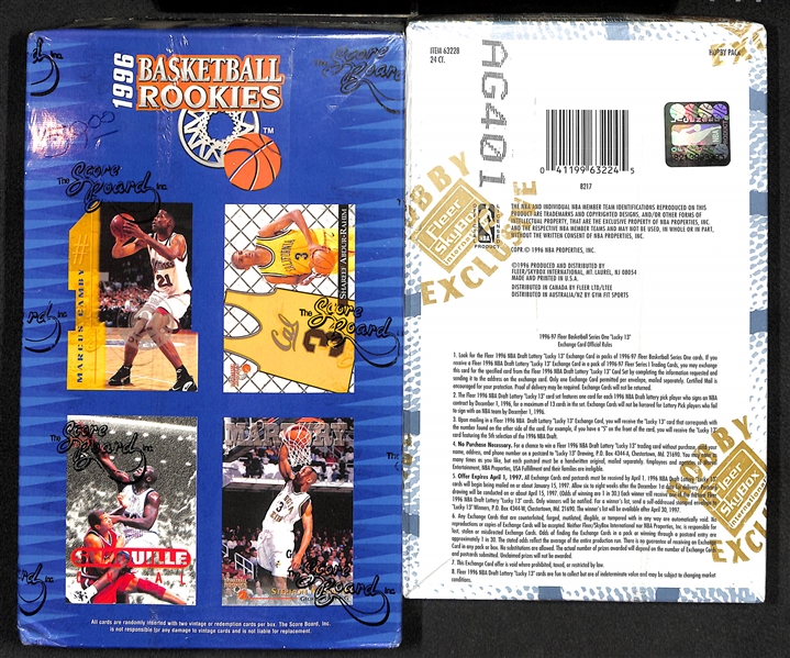 Lot of (4) Unopened Basketball Hobby Boxes (1996-97 Score Board BKB Rookies, 1996-97 Fleer Series 1, and (2) 1997-98 Fleer Basketball Series 1)