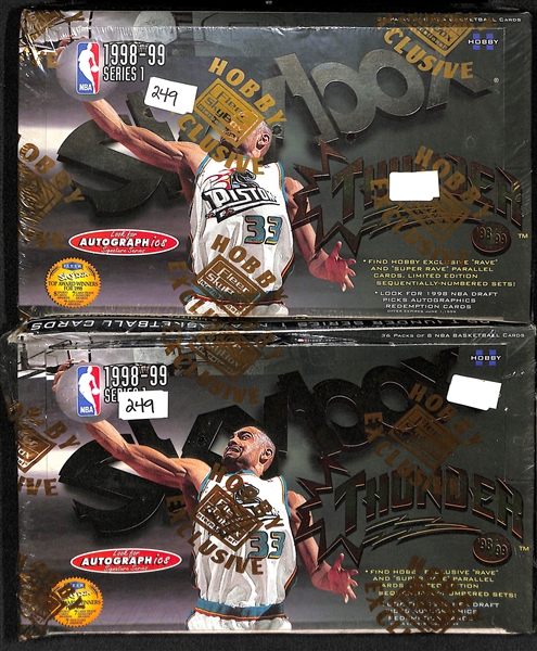 Lot of (2) 1998-99 Skybox Thunder Series 1 Sealed Hobby Boxes