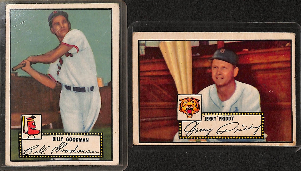Lot of 10 - 1952 Topps Baseball Cards w. Pete Runnels