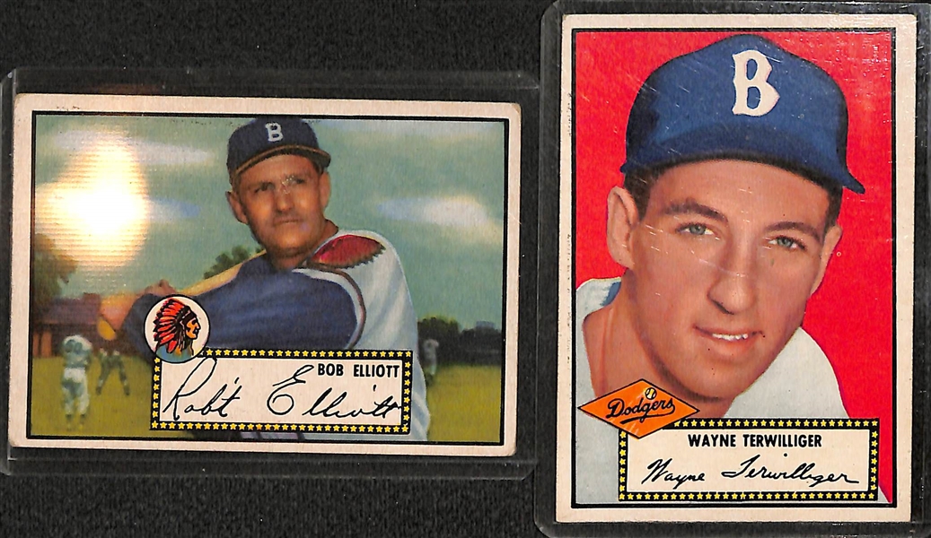 Lot of 10 - 1952 Topps Baseball Cards w. Bob Elliott