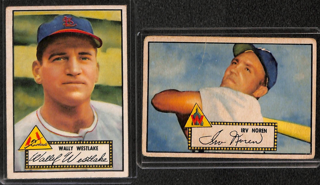 Lot of 13 - 1952 Topps Baseball Cards w. Ferris Fain