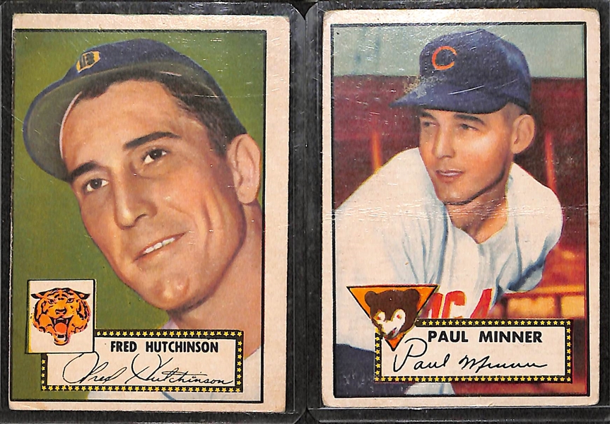 Lot of 13 - 1952 Topps Baseball Cards w. Bob Kuzava