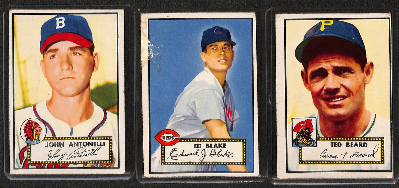 Lot of 13 - 1952 Topps Baseball Cards w. Bob Kuzava