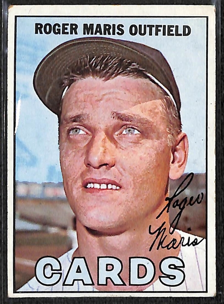 Lot of 250 Assorted 1967 Topps Baseball Cards w. Roger Maris