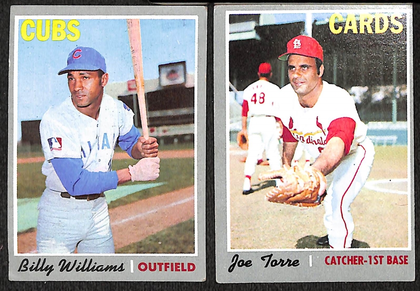Lot of 250+ Assorted 1970 Topps Baseball Cards w. Billy Williams