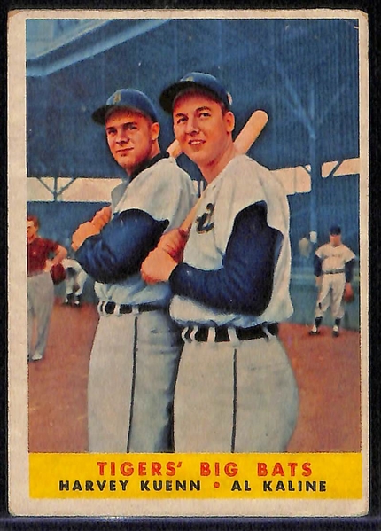 Lof of 4 1958 Topps Cards w. WS Batting Foes w. Mantle and Aaron