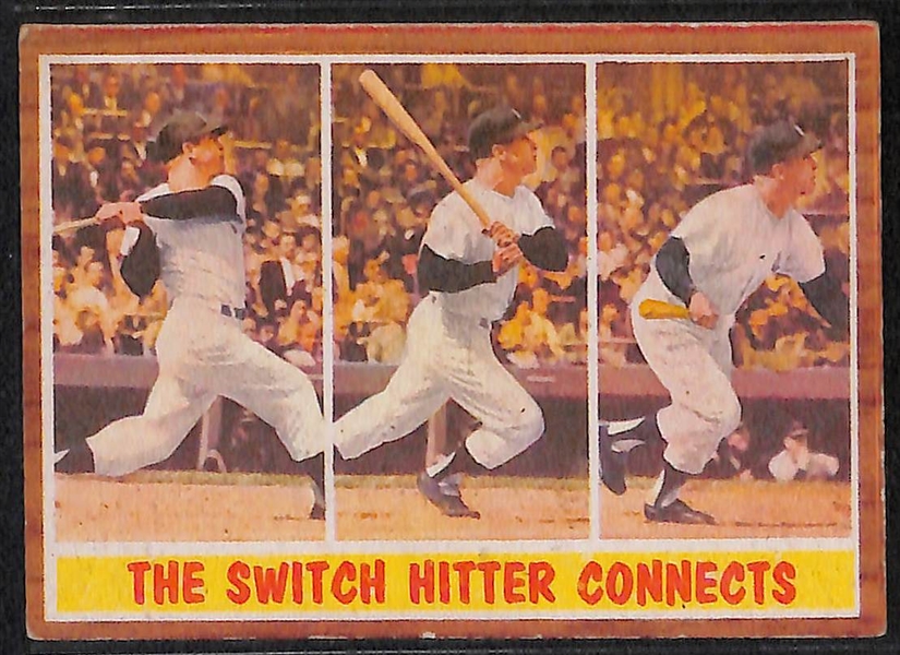 Lot of 4 Topps Mantle Highlight cards from 1958-1962