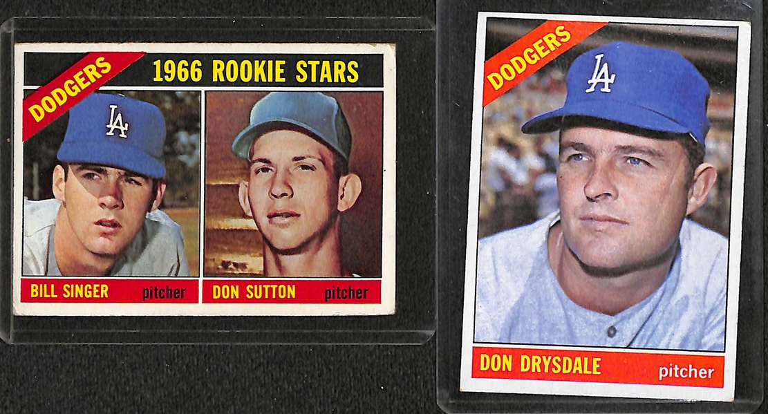 Lot of 10 1966 Topp Star Cards w. Don Sutton RC