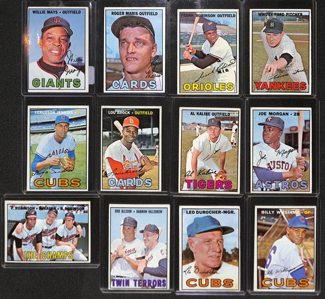 Lot of 12 1967 Topps Star Cards w. Willie Mays