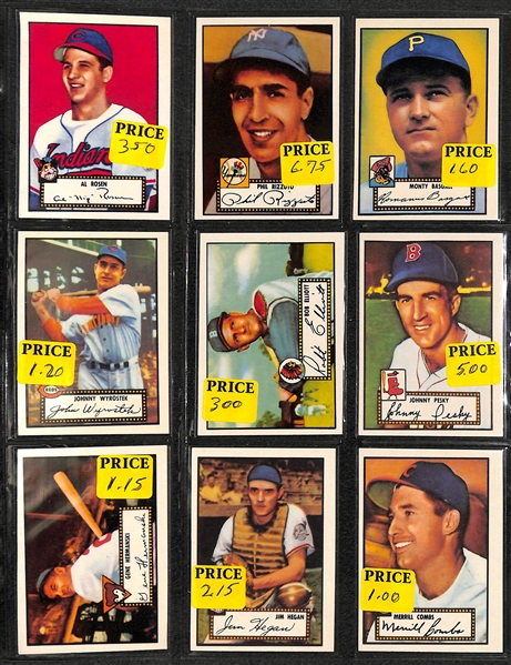 Topps Baseball 1952 Reprint Set in Album - Printed in 1983