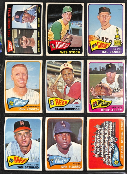 1965 Topps Baseball Partial Set - 412 Different Cards of the 598 Card Set