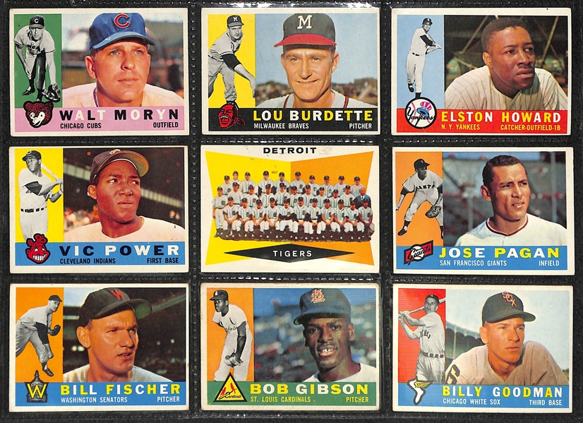 Lot of 264 Different 1964 Topps Baseball Cards w. Bob Gibson & 11 High Numbers w. Willie McCovey AS