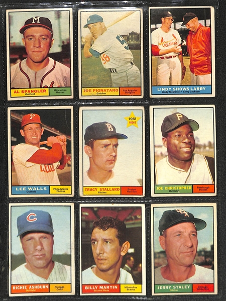  Lot of 111 Different 1961 Topps Baseball Cards w. Bob Gibson