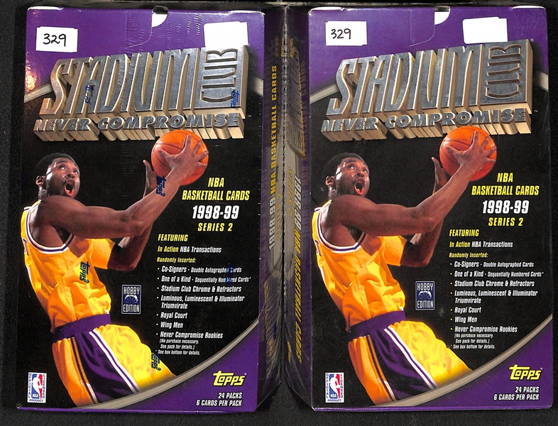 Lot of (2) 1998-99 Topps Stadium Club Never Compromise Series 2 Sealed Basketball Hobby Box