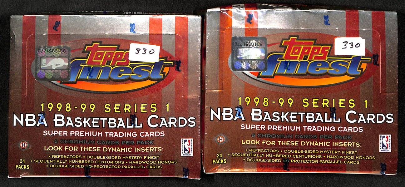 Lot of (2) 1998-99 Topps Finest Series 1 NBA Basketball Sealed Hobby Boxes