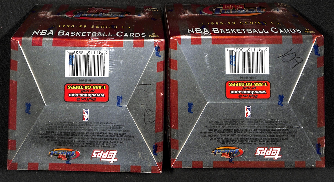 Lot of (2) 1998-99 Topps Finest Series 1 NBA Basketball Sealed Hobby Boxes