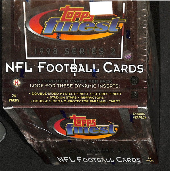  Lot of (2) Topps Finest Football Series 2 Sealed Hobby Boxes - 1997 & 1998