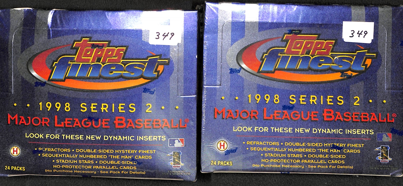 Lot of (2) Topps Finest Series 2 Baseball Sealed Hobby Boxes