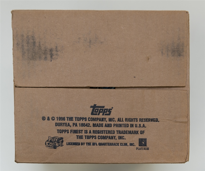 Sealed Case of 1996 Topps Finest Series 2 Football Cards - 12 Boxes per Case/24 Packs per Box