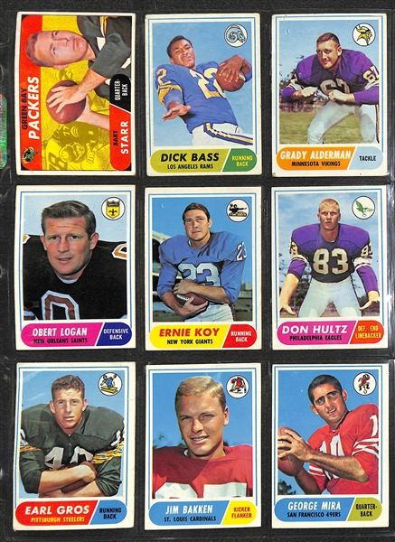 1968 Topps Football Complete Set of 219 Cards