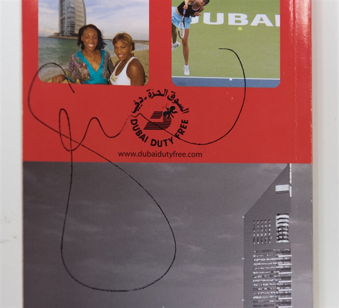RARE Serena Williams Autographed Dubai Tennis Tour Book (JSA COA)