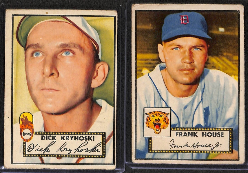 Lot of 12 - 1952 Topps Baseball Cards w. Bob Miller