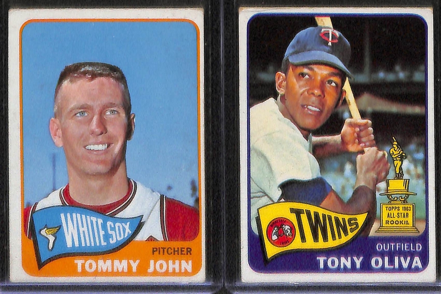 Lot of 17 - 1965 Topps Baseball Cards w. Rose/Ford/Hunter Rookie Cards