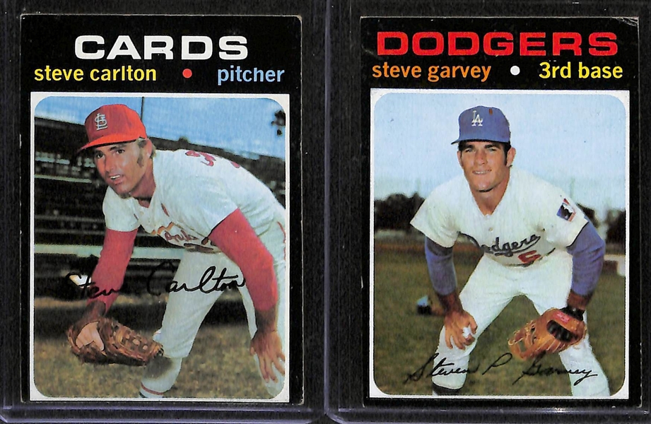 Lot of 130 - 1971 Topps Baseball Cards w. Rose, Ryan, & Reggie Jackson
