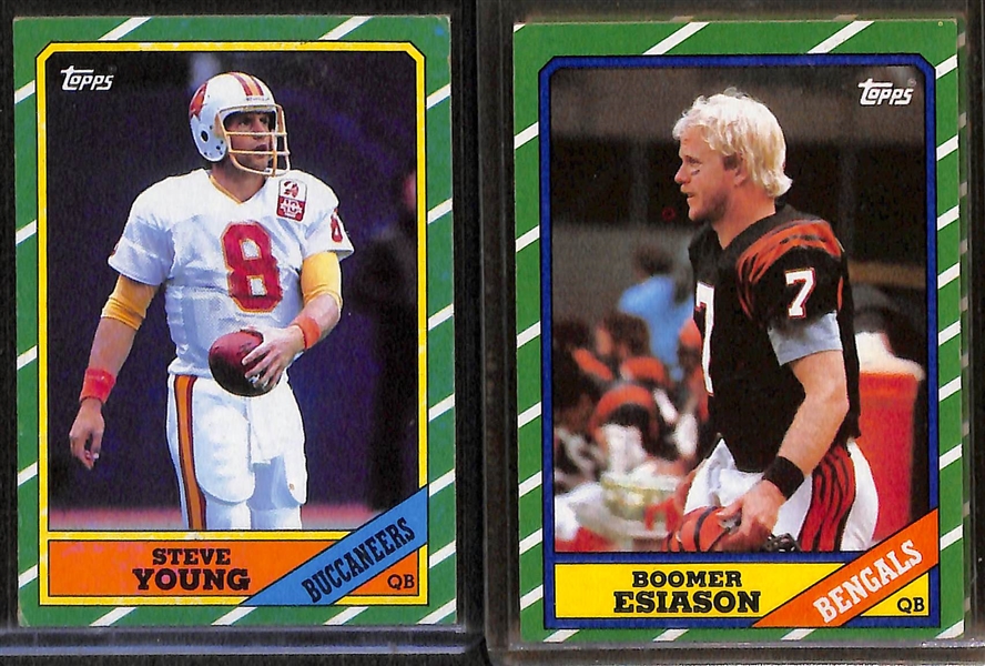 Lot of 18 - 1986 Topps Football Cards w. (2) Jerry Rice Rookie Cards