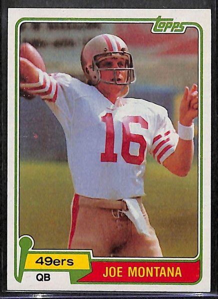 1981 Topps Football Joe Montana Rookie Card