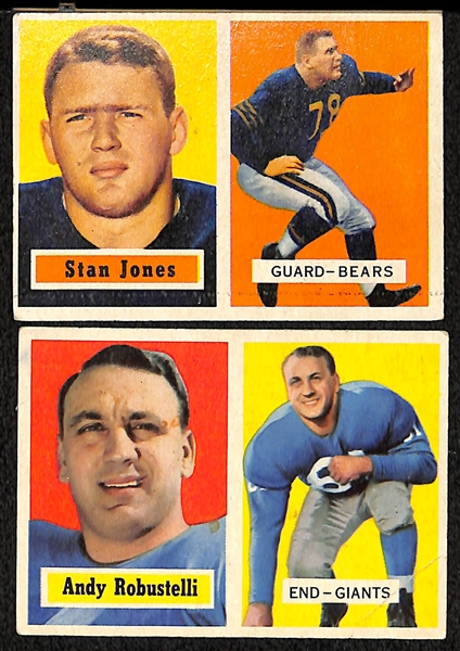 Lot of 159 Different 1957-1959 Topps Football Cards w. 1957 Pete Retzlaff