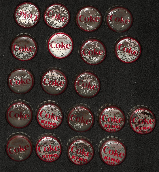 Lot of 120 Assorted 1965 Coca Cola Football Caps w. Meredith x2