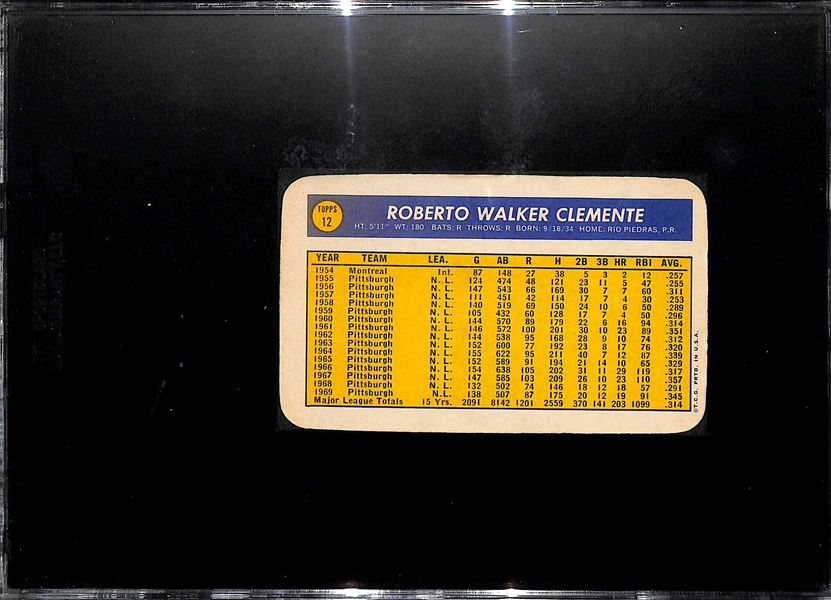 1970 Topps Super Roberto Clemente SGC 7