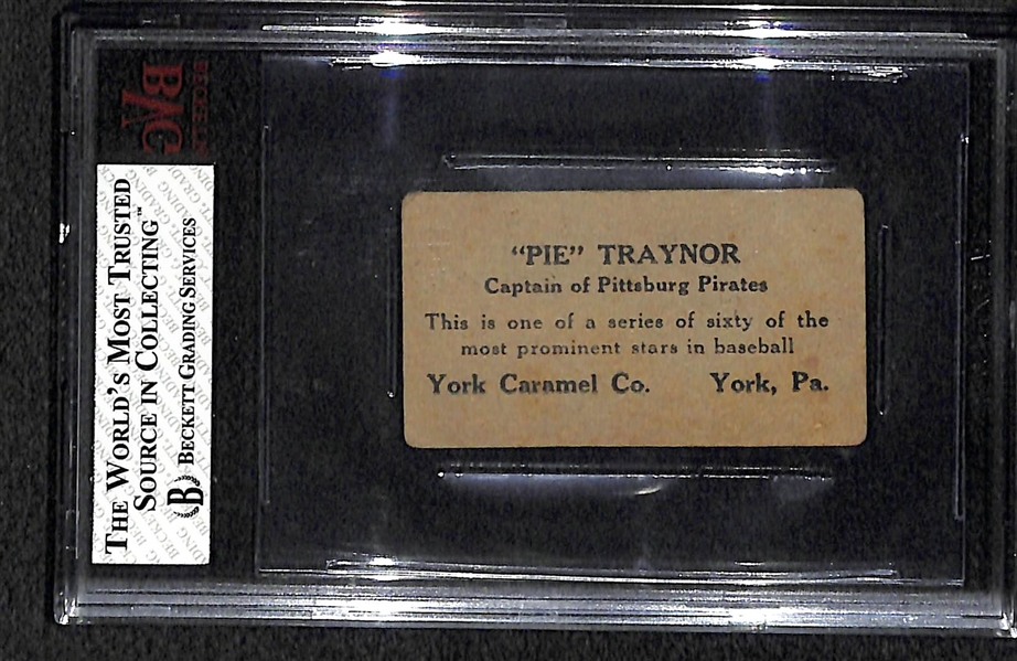 1927 York Caramel E210 Pie Traynor (HOFer) Graded Beckett 2 (Good) - Pittsburgh Pirates