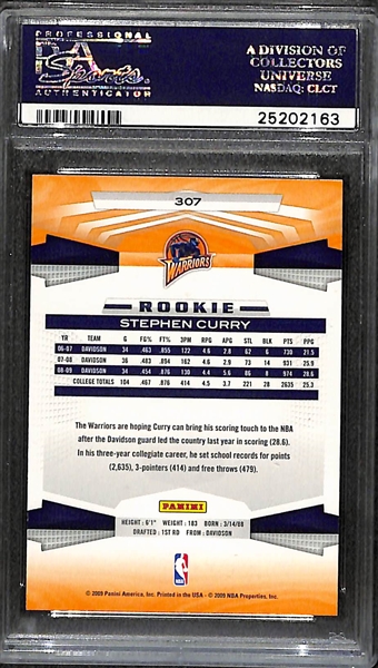 2009 Panini #307 Stephen Curry Rookie Card - PSA 10 Gem Mint