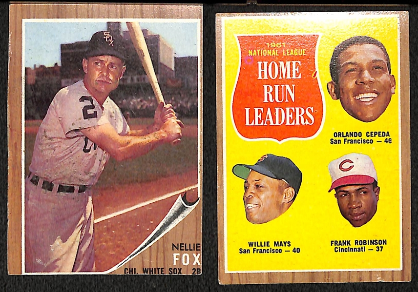 Lot of 214 Different 1962 Topps Baseball Cards w. Gaylord Perry Rookie Card