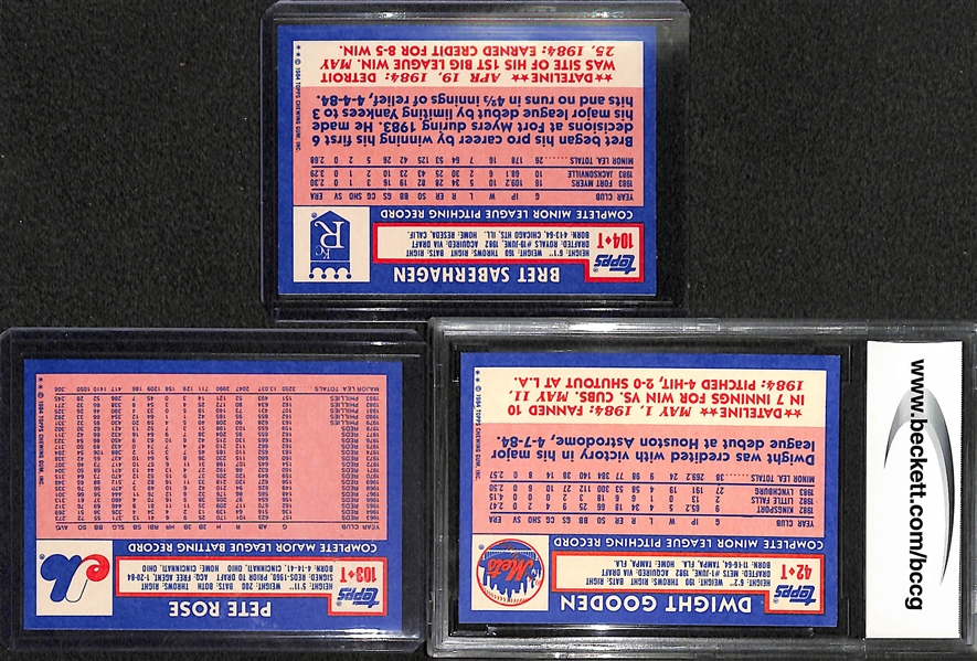 1984 Topps Traded Tiffany Set w/ Dwight Gooden Graded BCCG 10