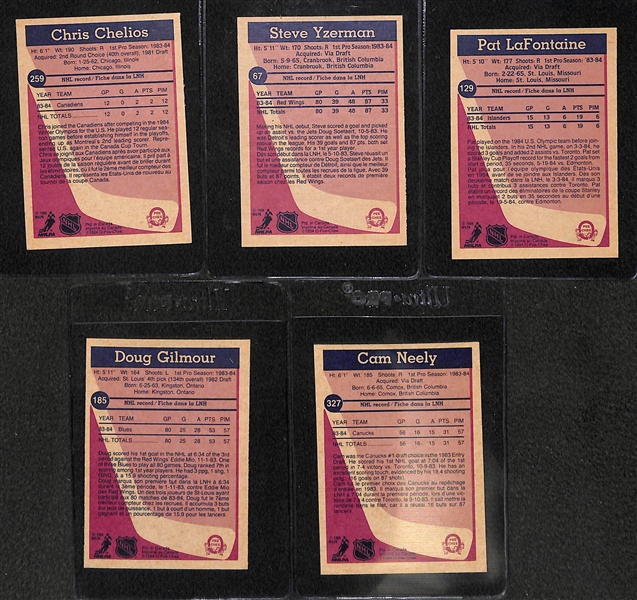 1984-85 OPC Hockey Complete Set (396 cards) w/ Yzerman, Gilmour, Chelios, Neely, & LaFontaine Rookies!