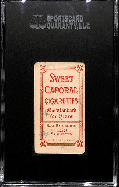 1910 T206 Tris Speaker HOF Sweet Caporal Back SGC 35 (2.5) Good+