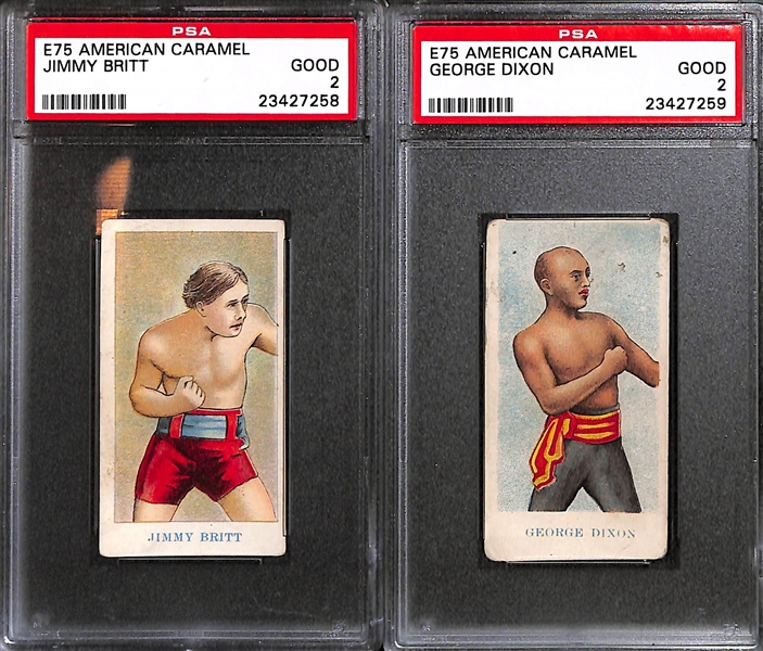 Lot of (7) PSA Graded 1909 E75 American Caramel Boxing Cards