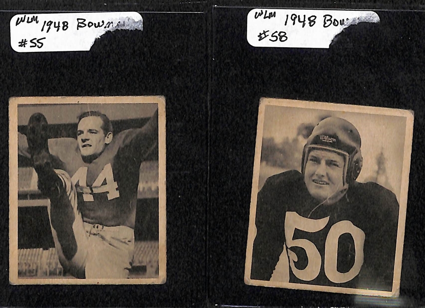 1948 Bowman Football Lot of (9) Cards w/ Steve Van Buren BVG 2.5 Rookie!