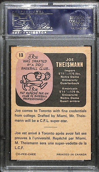 1971 OPC Joe Theismann Rookie PSA 6 EX-Mint