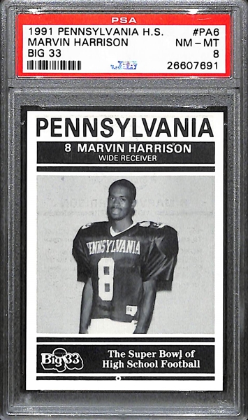 1991 Pennsylvania High School Marvin Harrison Big 33 PSA 8 (NM-MT)