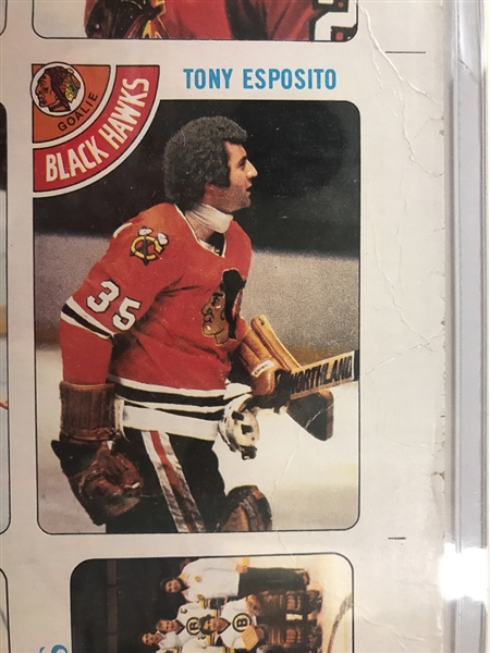 1978-79 Topps Hockey 132-card Uncut Sheet