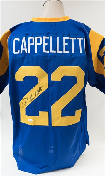 John Cappelletti Signed Rams Style Jersey (JSA COA)