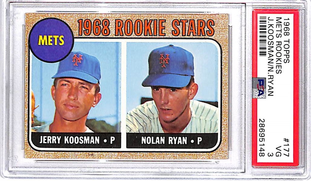 1968 Topps Nolan Ryan/Koosman Rookie Card - PSA 3